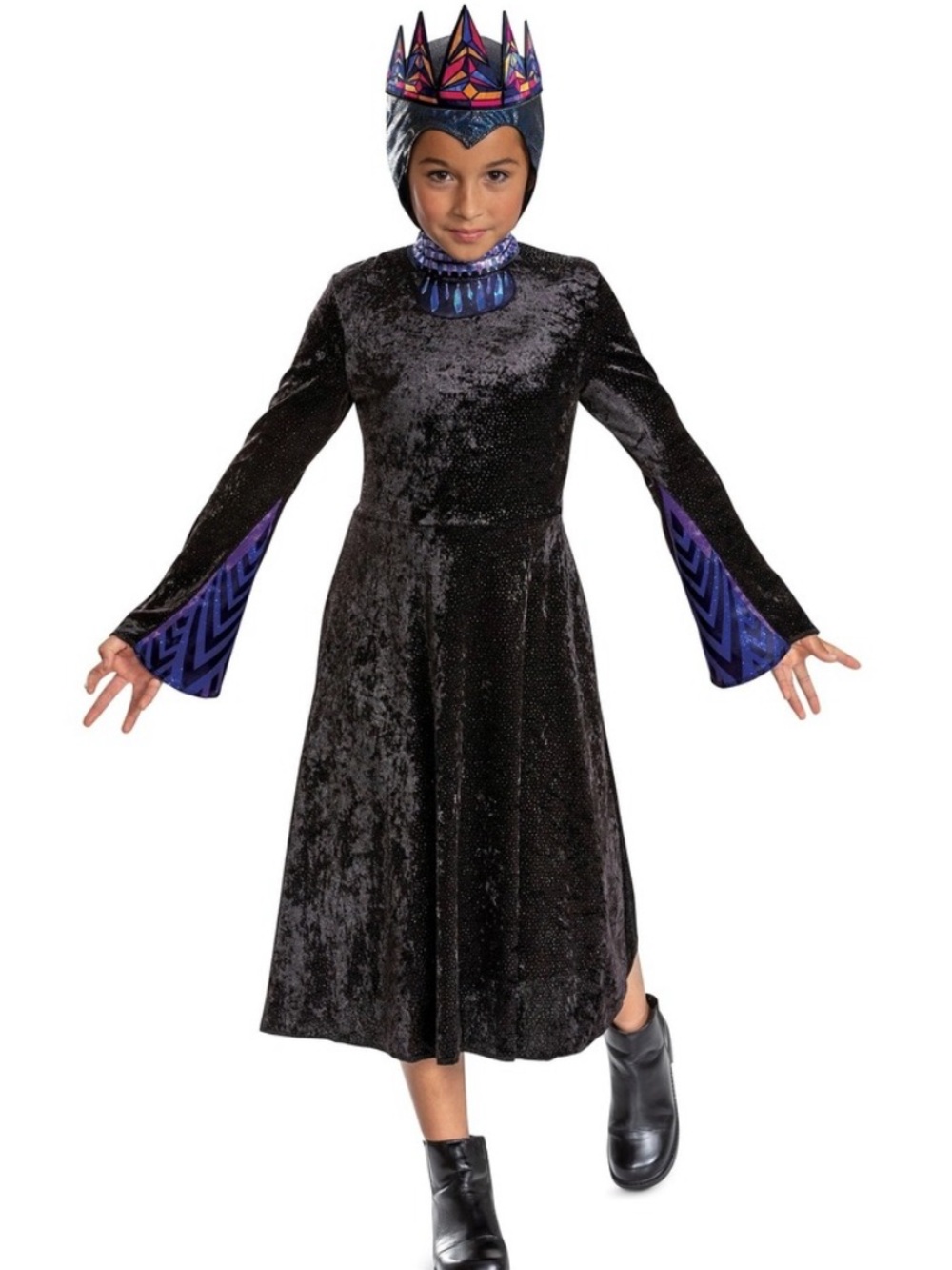 Disney Snow White Evil Queen Girls' Costume  dress XS 4/5 Halloween NEW